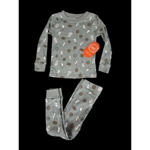 NWT Toddler Girls Milk & Cookies Pajama Set – Long Sleeve Top & Pants – Size 2T